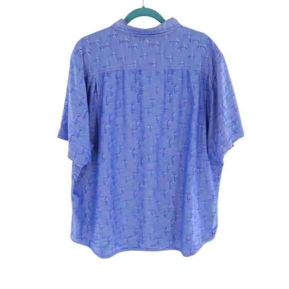 Tommy Bahama CoolMax Shirt Mens 3XL Blue Resort Costal Tropical Cruise Aloha - Picture 3 of 14